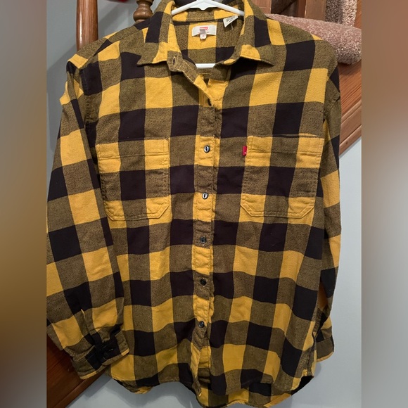 Levi's Black and Yellow Plaid Lumberjack shirt - Picture 1 of 5
